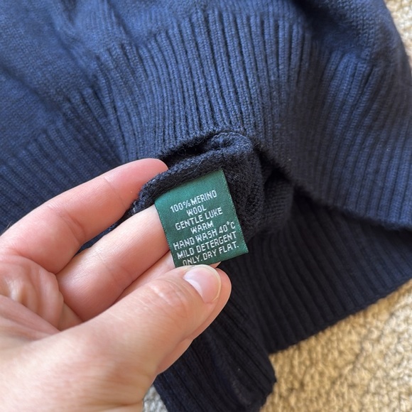 Rodd and Gunn Navy Merino Wool Crewneck Casual Logo Sweater - Picture 9 of 11